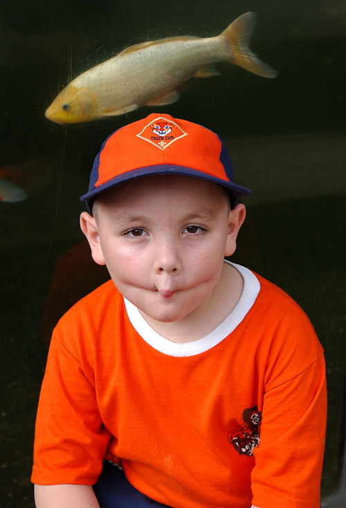 Picture of boy and fish