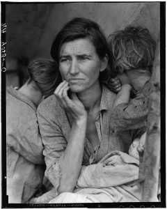 Destitute pea pickers in California. Mother of seven children. Age thirty-two. Nipomo, California Digital ID: (digital file from original neg.) fsa 8b29516 http://hdl.loc.gov/loc.pnp/fsa.8b29516 Reproduction Number: LC-DIG-fsa-8b29516 (digital file from original neg.) LC-DIG-ppmsca-12883 (digital file from print, pre-conservation) LC-DIG-ppmsca-23845 (digital file from print, post-conservation) LC-USF34-T01-009058-C (b&w film dup. neg.) LC-USZ62-95653 (b&w film copy neg. of an unretouched file, showing thumb) Repository: Library of Congress Prints and Photographs Division Washington, DC 20540 http://hdl.loc.gov/loc.pnp/pp.print